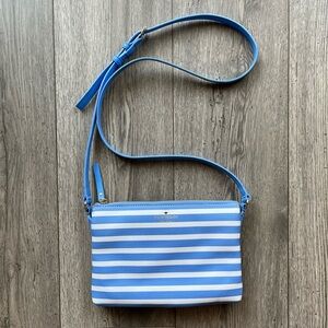 Kate Spade Crossbody Light Blue White Stripes NWOT ♠️